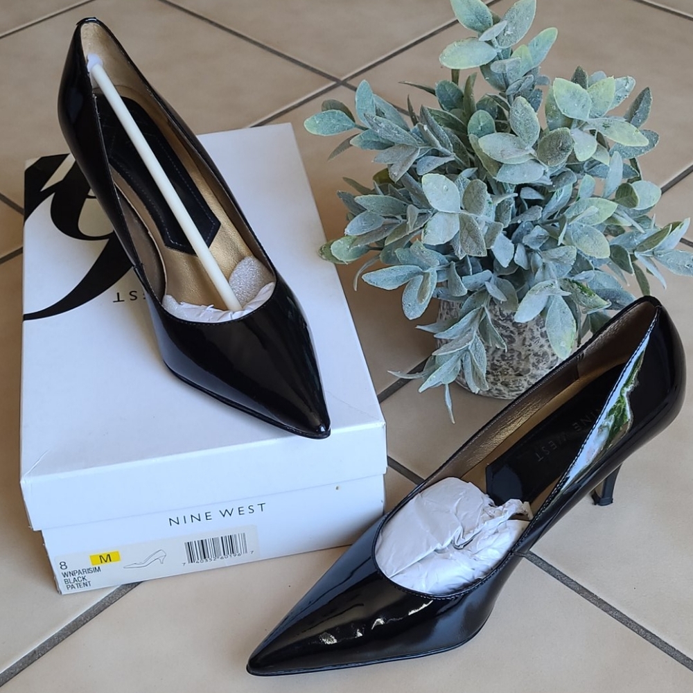 Black Patent Pointy Heels